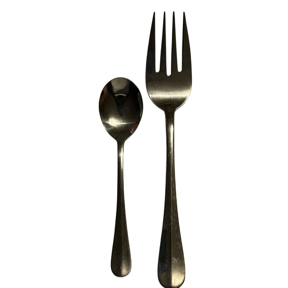 CUISINART Stainless Flatware ANNAPOLIS 18/10 Serving Pieces set of 2 Flatware